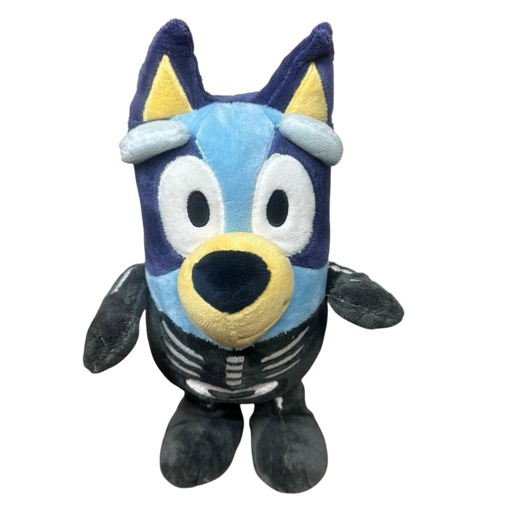 Bluey Skeleton Costume Toy Plush 13" Halloween Animated Dances‎ & Sings Dan Dee